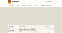 Desktop Screenshot of obecbohdanec.cz