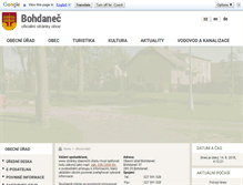 Tablet Screenshot of obecbohdanec.cz